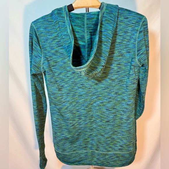 Tangerine Med Green Space-Dye Long Sleeve Hoodie | NWT - Picture 7 of 7